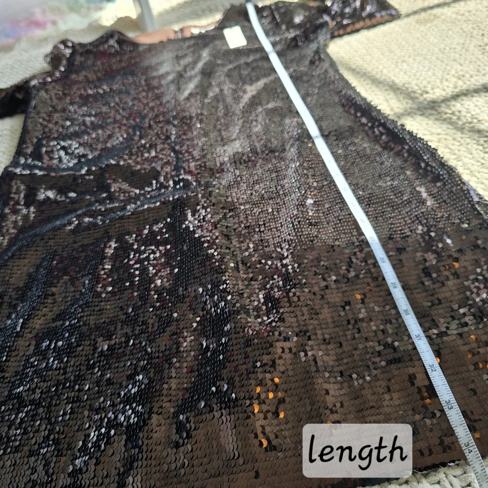 Banana Republic | Large | Chocolate Brown Stretch-Sequin Mini Dress - Picture 14 of 15